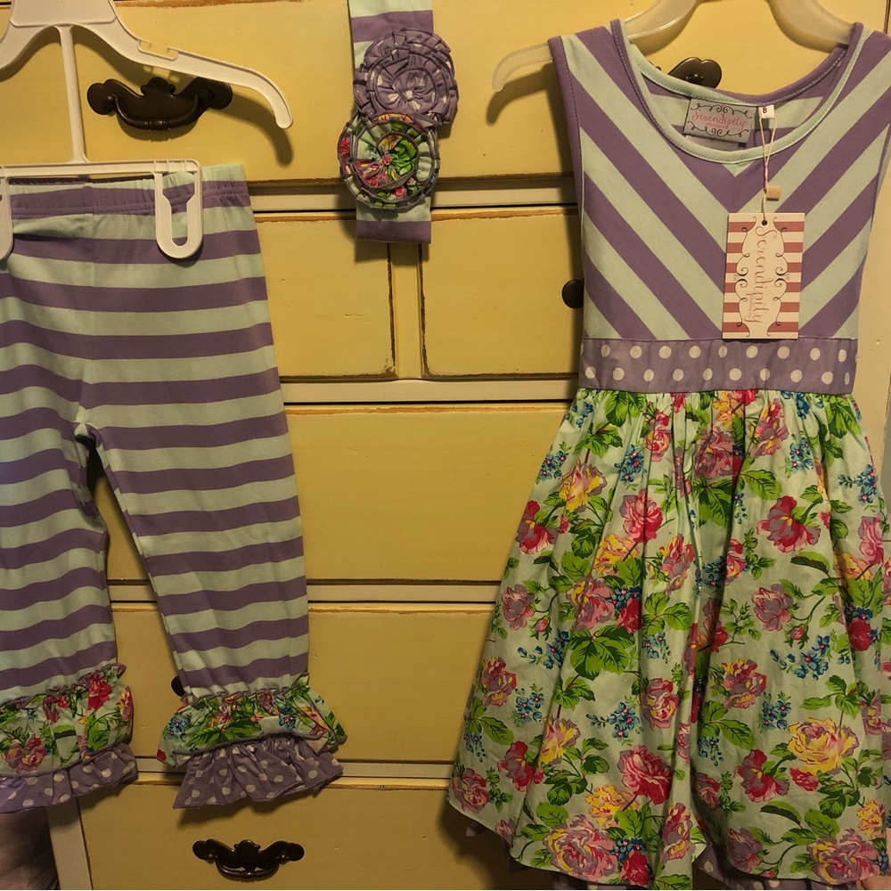 Serendipity 3 piece set, brand new with tags. Girls size 10